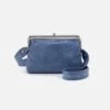 Lauren Crossbody In Buffed Leather - Azure