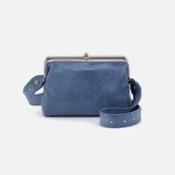 Lauren Crossbody In Buffed Leather - Azure