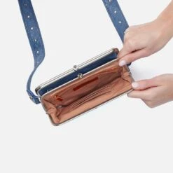 Lauren Crossbody In Buffed Leather - Azure -Hobo Sales Store NV 22671AZUR 04