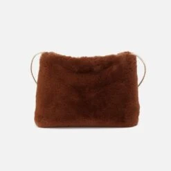 Ziggy Crossbody In Faux Fur And Metallic Leather - Medium Brown -Hobo Sales Store NV 22674MBRN 04