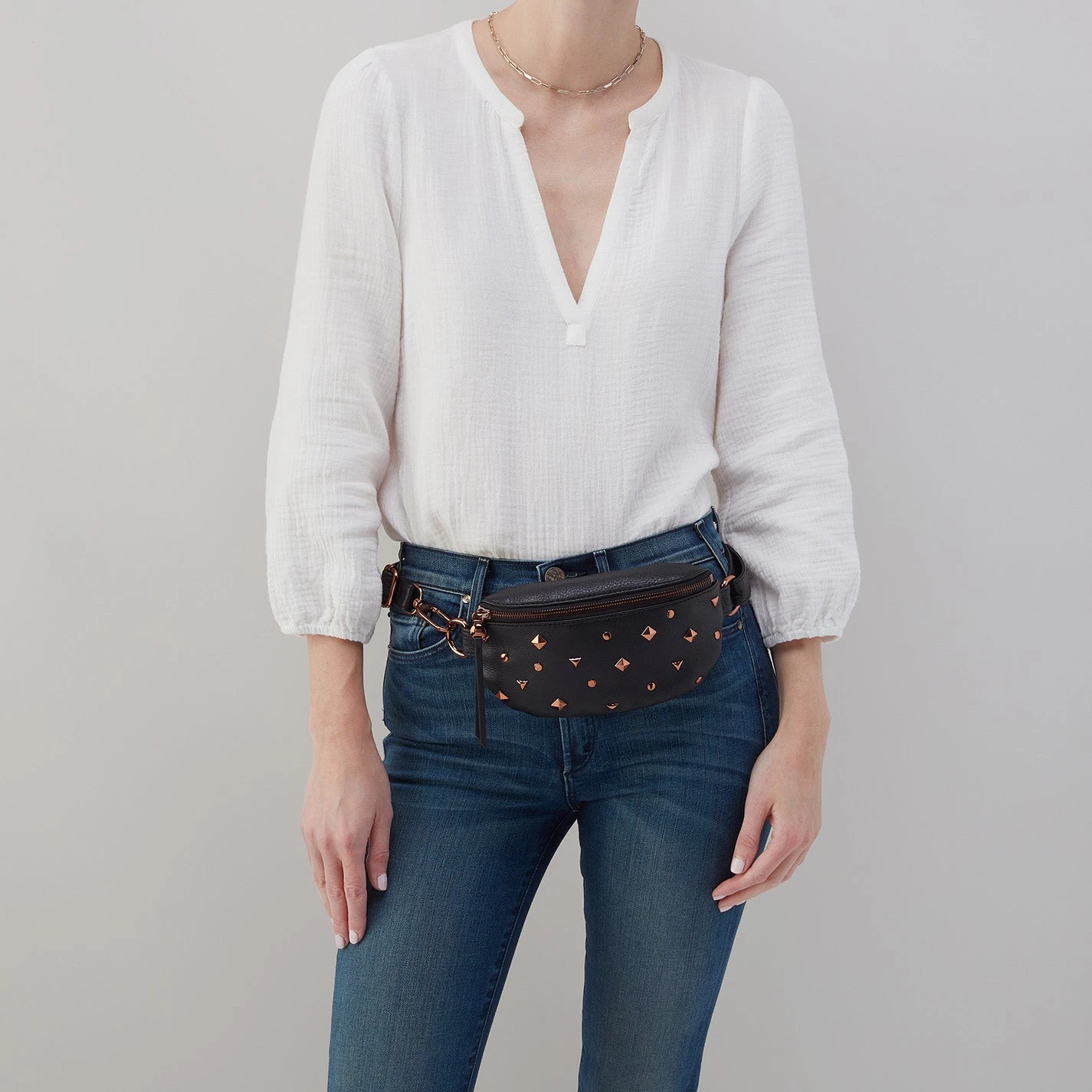 Fern Belt Bag In Pebbled Leather - Studded Black 5 Fern Belt Bag In Pebbled Leather - Studded Black - Image 5