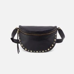 Juno Belt Bag In Pebbled Leather - Black