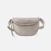 Juno Belt Bag In Metallic Leather - Granite Grey