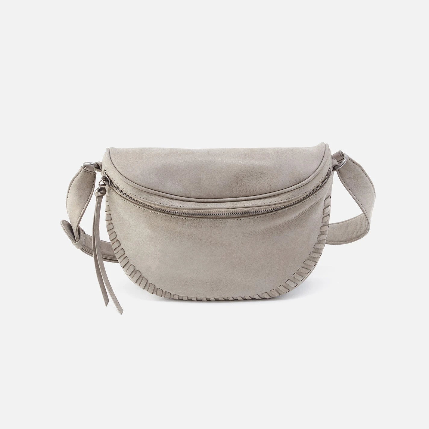 Juno Belt Bag In Metallic Leather - Granite Grey 1 Juno Belt Bag In Metallic Leather - Granite Grey