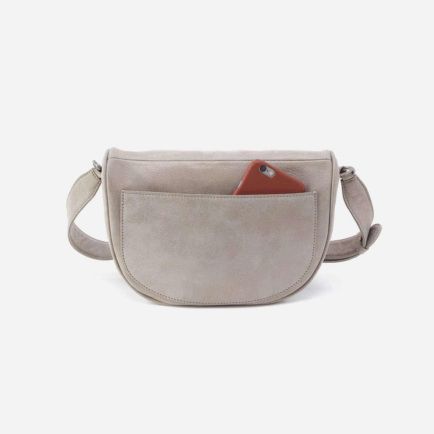 Juno Belt Bag In Metallic Leather - Granite Grey 6 Juno Belt Bag In Metallic Leather - Granite Grey - Image 6