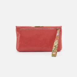 Lauren Wristlet In Mixed Leathers - Cherry Blossom -Hobo Sales Store NV 22686CHBL 04