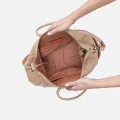 Sheila Large Satchel In Buffed Leather - Irish Creme -Hobo Sales Store NV 22689ICRM 03