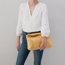 Ziggy Crossbody In Buffed Leather - Honeycomb -Hobo Sales Store NV 22693HCOMB 04