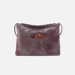 Ziggy Crossbody In Metallic Leather - Plum Graphite 9 Ziggy Crossbody In Metallic Leather - Plum Graphite -Hobo Sales Store NV 22693PLUMG 05