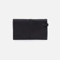 Keen Continental Wallet In Bubble Pebbled Leather - Black -Hobo Sales Store PB 81108BLK 04