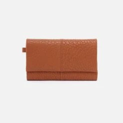 Keen Continental Wallet In Bubble Pebbled Leather - Brown