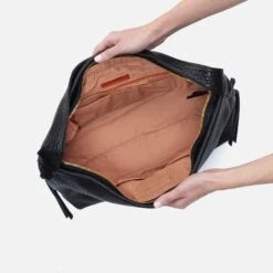 Bonita Hobo In Bubble Pebbled Leather - Black -Hobo Sales Store PB 82428BLK 03