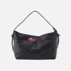 Bonita Hobo In Bubble Pebbled Leather - Black -Hobo Sales Store PB 82428BLK 04