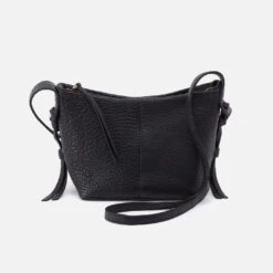 Bonita Crossbody In Bubble Pebbled Leather - Black