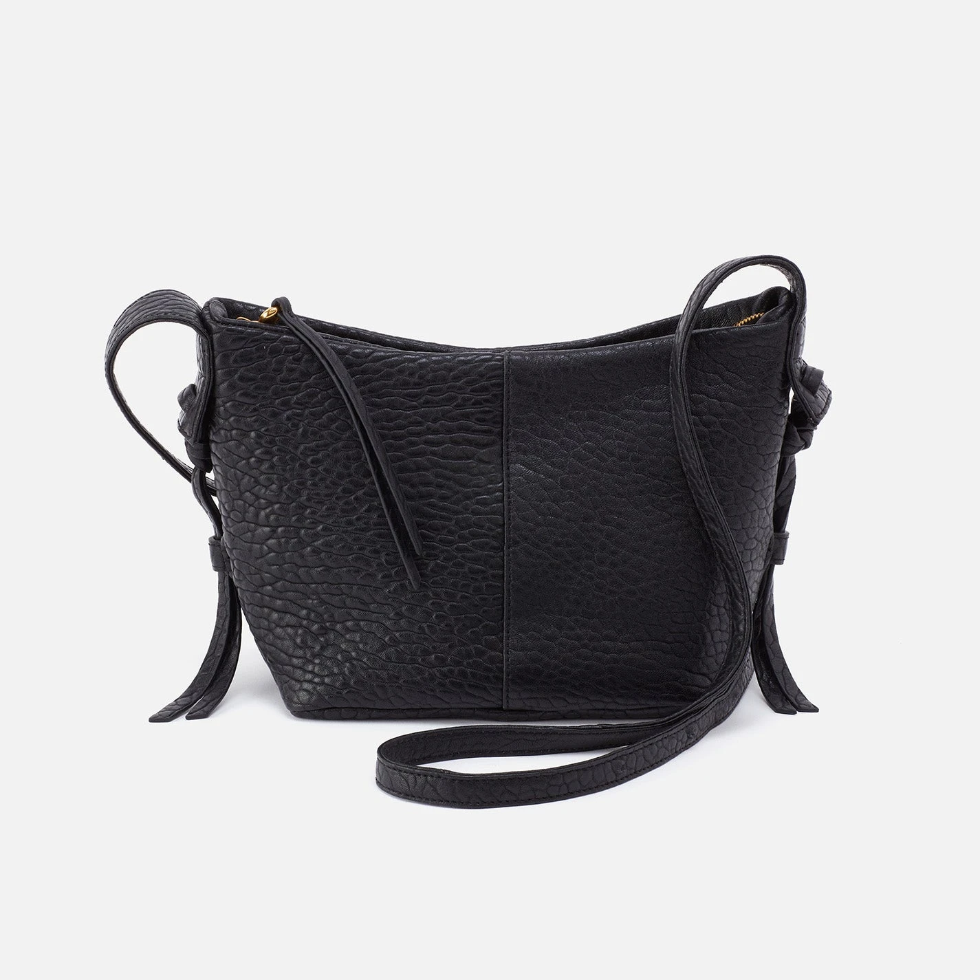 Bonita Crossbody In Bubble Pebbled Leather - Black 1 Bonita Crossbody In Bubble Pebbled Leather - Black