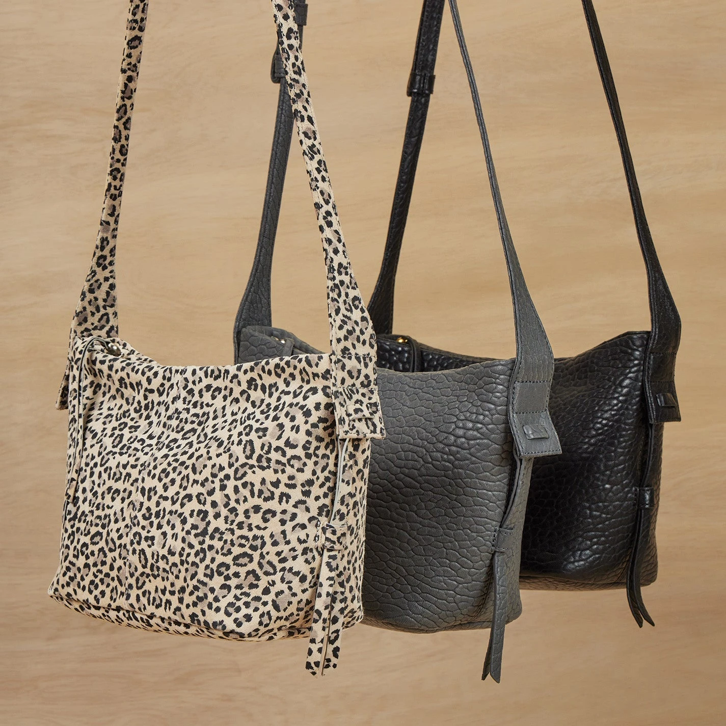 Bonita Crossbody In Bubble Pebbled Leather - Grey 2 Bonita Crossbody In Bubble Pebbled Leather - Grey - Image 2