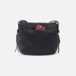 Bonita Messenger Crossbody In Bubble Pebbled Leather - Black -Hobo Sales Store PB 82436BLK 04