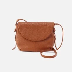 Bonita Messenger Crossbody In Bubble Pebbled Leather - Brown