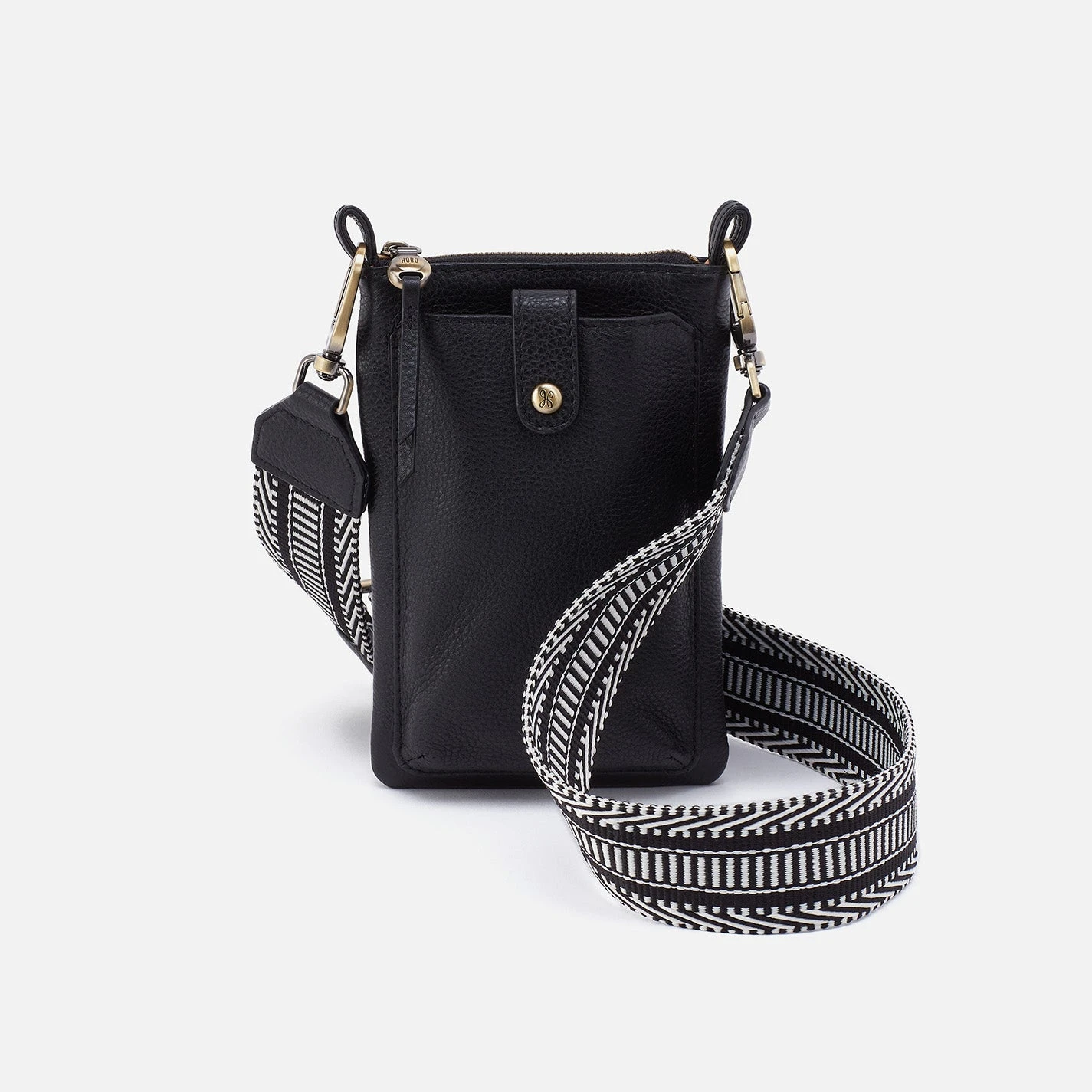 Cia Phone Crossbody In Pebbled Leather - Black 1 Cia Phone Crossbody In Pebbled Leather - Black