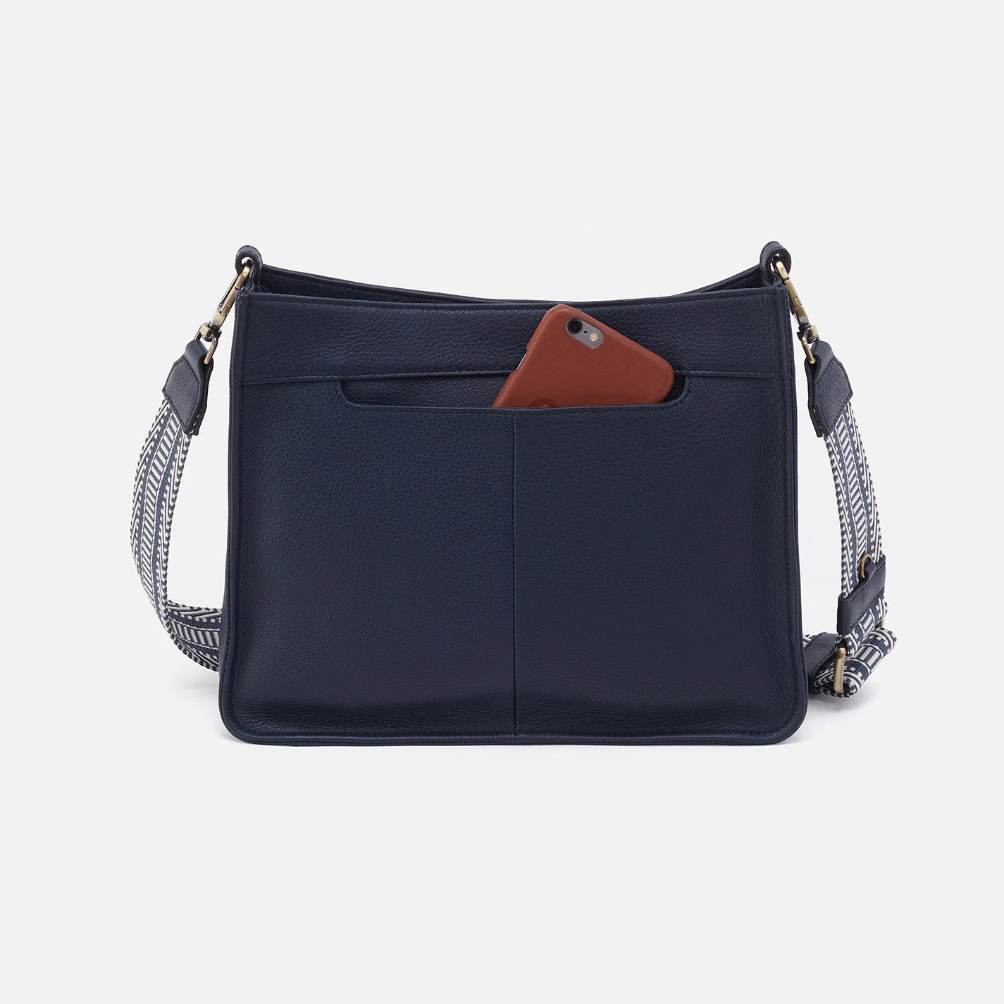Cass Crossbody In Pebbled Leather - Sapphire 4 Cass Crossbody In Pebbled Leather - Sapphire - Image 4