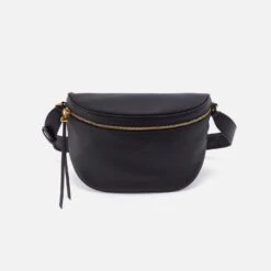 Juno Belt Bag In Silk Napa Leather - Black