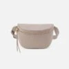 Juno Belt Bag In Silk Napa Leather - Warm Grey