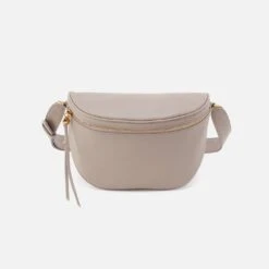 Juno Belt Bag In Silk Napa Leather - Warm Grey