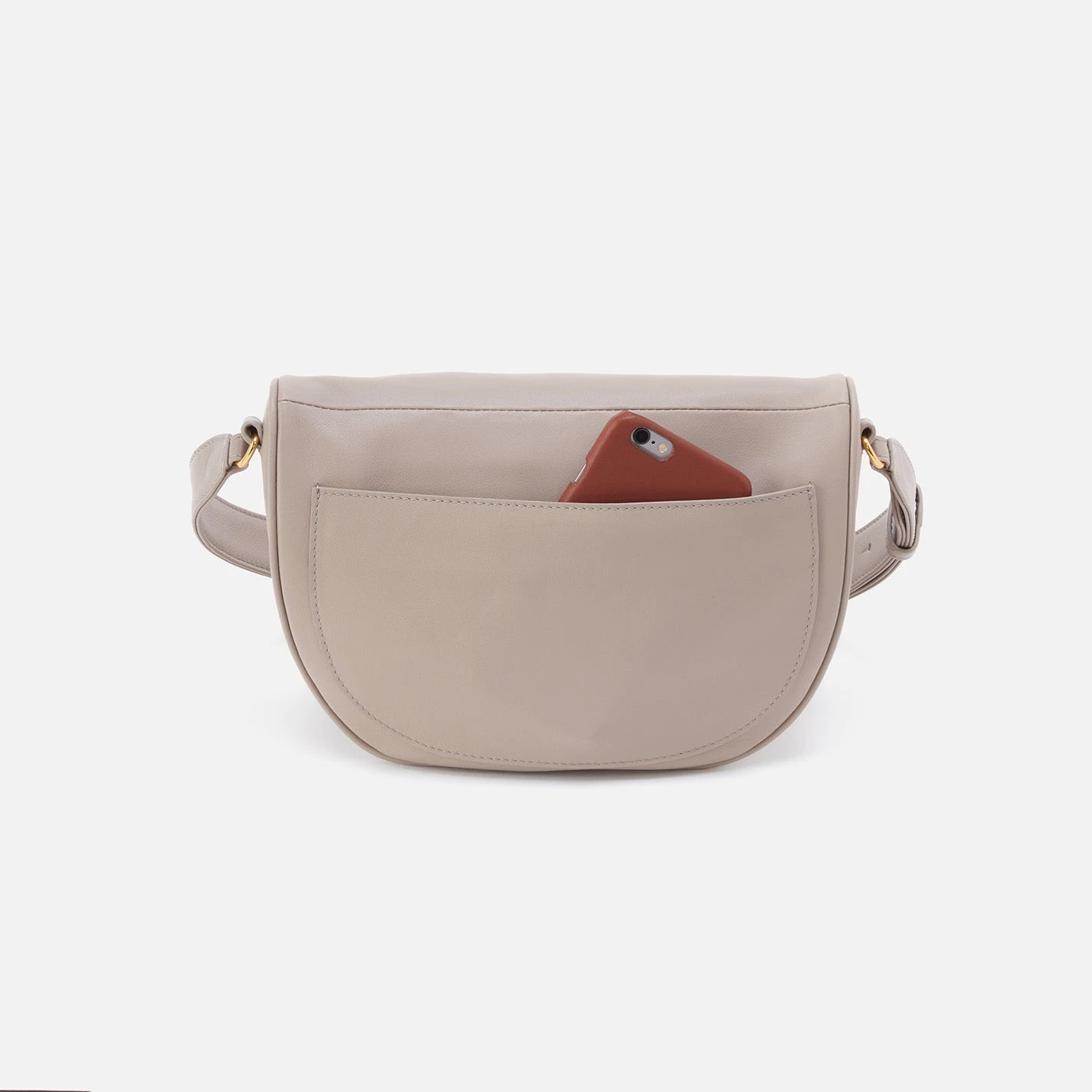Juno Belt Bag In Silk Napa Leather - Warm Grey 4 Juno Belt Bag In Silk Napa Leather - Warm Grey - Image 4
