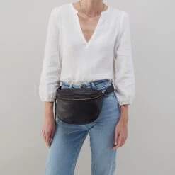 Juno Belt Bag In Silk Napa Leather - Warm Grey 10 Juno Belt Bag In Silk Napa Leather - Warm Grey -Hobo Sales Store SN 15639WMGR 04