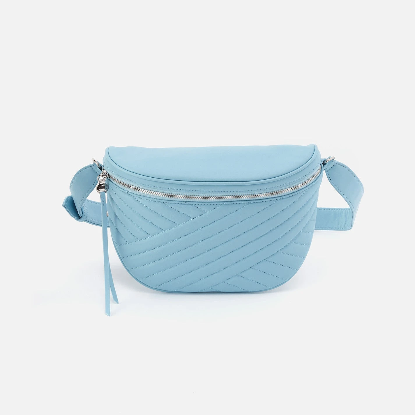 Juno Belt Bag In Quilted Soft Leather - Aqua Marine 1 Juno Belt Bag In Quilted Soft Leather - Aqua Marine