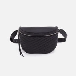 Juno Belt Bag In Quilted Soft Leather - Black