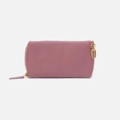 Spark Double Eyeglass Case In Pebbled Leather - Mauve