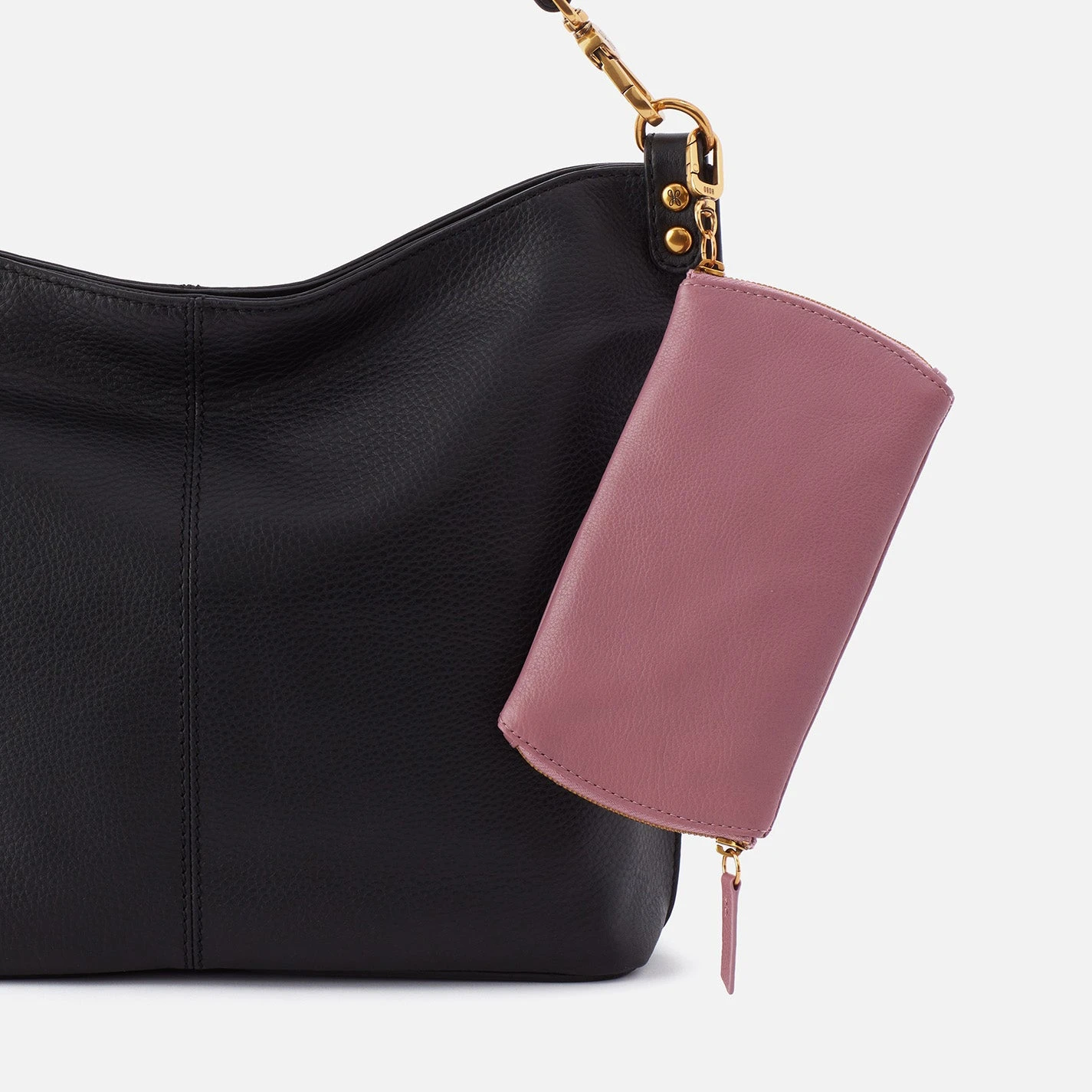 Spark Double Eyeglass Case In Pebbled Leather - Mauve 4 Spark Double Eyeglass Case In Pebbled Leather - Mauve - Image 4