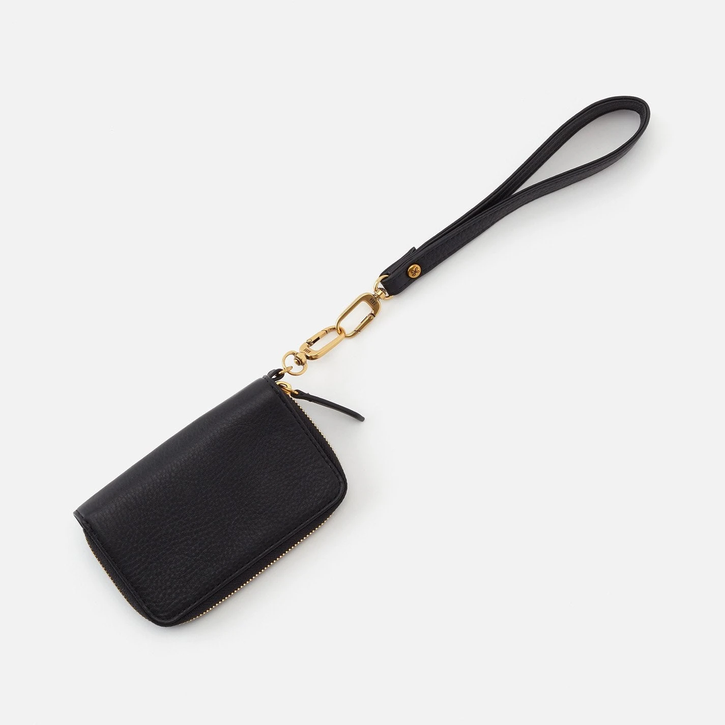 Grip Wristlet Strap In Pebbled Leather - Black 3 Grip Wristlet Strap In Pebbled Leather - Black - Image 3