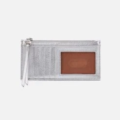 Carte Card Case In Metallic Leather - Argento