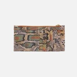 Carte Card Case In Printed Leather - Opal Snake Print -Hobo Sales Store SO 81067OSNK 03