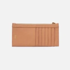 Carte Card Case In Pebbled Leather - Sandstorm 5 Carte Card Case In Pebbled Leather - Sandstorm -Hobo Sales Store SO 81067SDST 03