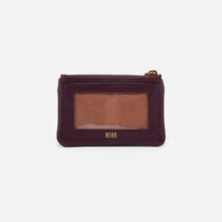 Lumen Card Case In Pebbled Leather - Ruby Wine -Hobo Sales Store SO 81104RBWN 03