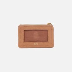 Lumen Card Case In Pebbled Leather - Sandstorm -Hobo Sales Store SO 81104SDST 03