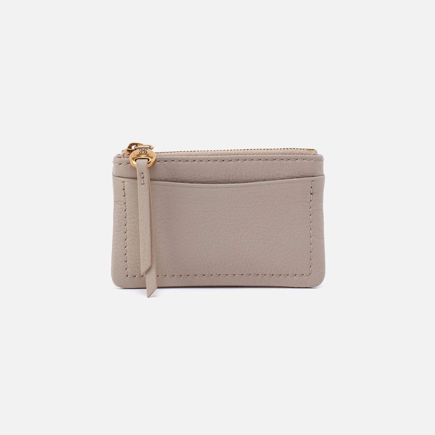 Lumen Card Case In Pebbled Leather - Taupe 1 Lumen Card Case In Pebbled Leather - Taupe