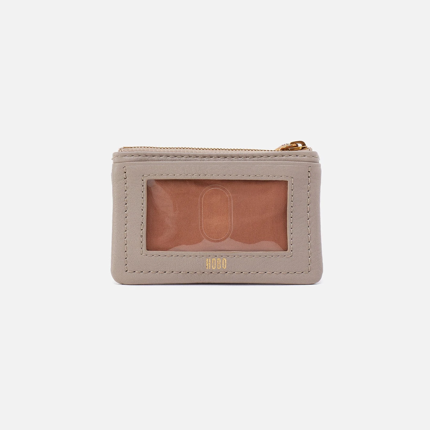 Lumen Card Case In Pebbled Leather - Taupe 4 Lumen Card Case In Pebbled Leather - Taupe - Image 4