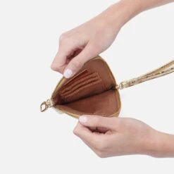 Spark Wristlet In Metallic Leather - Gilded Marble -Hobo Sales Store SO 81106GLMB 03