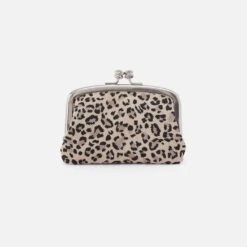 Cora Frame Card Holder In Printed Leather - Mini Leopard -Hobo Sales Store SO 81112LEOP 03