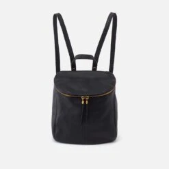 River Backpack In Pebbled Leather - Black
