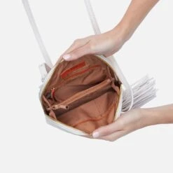 Nash Crossbody In Pebbled Leather - White 8 Nash Crossbody In Pebbled Leather - White -Hobo Sales Store SO 82225WHT 03