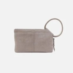 Sable Wristlet In Metallic Leather - Granite Grey 11 Sable Wristlet In Metallic Leather - Granite Grey -Hobo Sales Store SO 82243GTGR 04