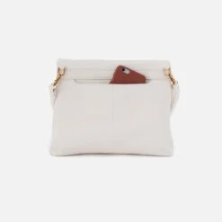 Draft Crossbody In Pebbled Leather - White 11 Draft Crossbody In Pebbled Leather - White -Hobo Sales Store SO 82357WHT 05