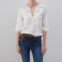 Fern Belt Bag In Pebbled Leather - Ruby Wine -Hobo Sales Store SO 82379RBWN 04