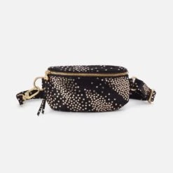 Fern Belt Bag In Printed Leather - Shooting Stars