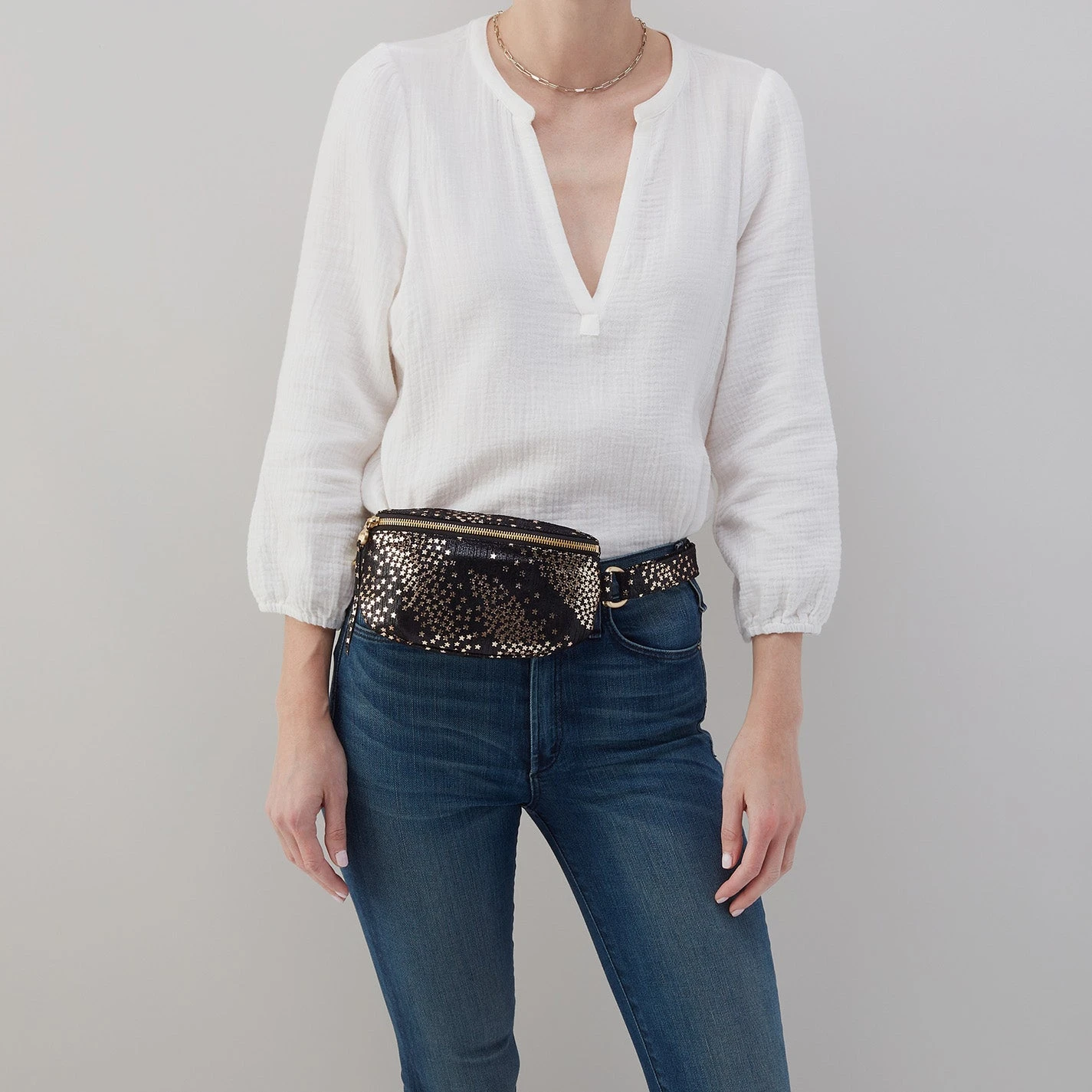 Fern Belt Bag In Printed Leather - Shooting Stars 5 Fern Belt Bag In Printed Leather - Shooting Stars - Image 5